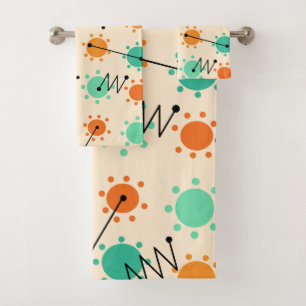 Mid Century Modern Sunshine Bath Towel Set