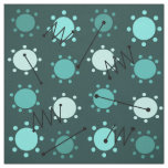 Mid Century Modern Sunshine Teal Fabric