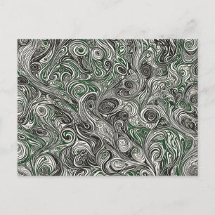 Mid Century Modern Swirls Postcard