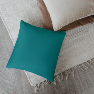 Mid-Century Modern Teal Throw Pillow