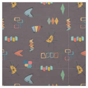 Mid Century Modern Textured Dark Brown Fabric