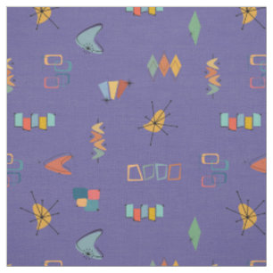 Mid Century Modern Textured Medium Purple Fabric