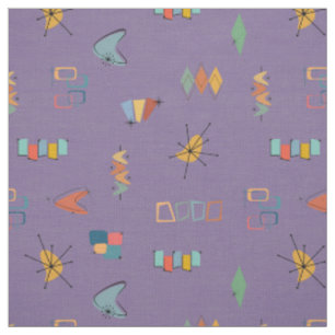 Mid Century Modern Textured Purple Fabric