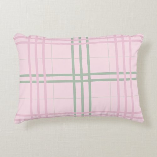 Mid century modern textured stripes Accent Pillow