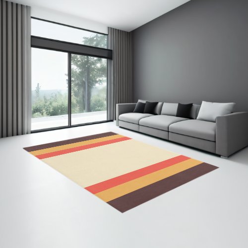 Mid century modern textured stripes rug