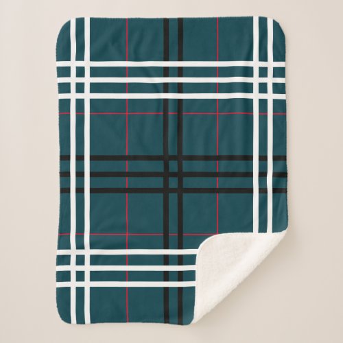 Mid century modern textured stripes  Sherpa Blanke Sherpa Blanket