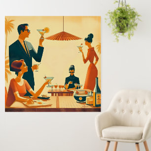 Mid Century Modern The Martini Cocktail Critics Foam Board