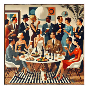 Mid Century Modern The Martini Intellectuals  Acrylic Print