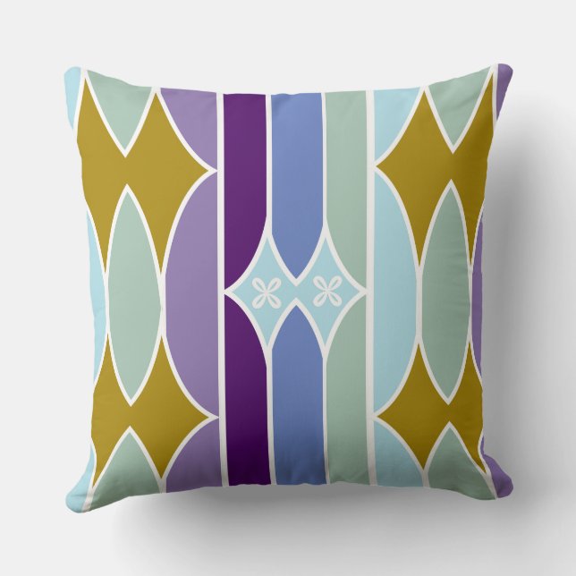 Mid-Century Modern  Throw Pillow (Back)