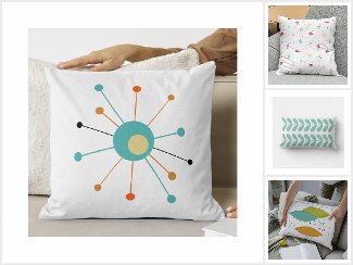 Mid Century Modern Throw Pillows