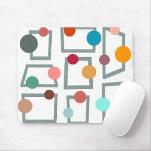 Mid-century Modern Trapezoids and Circles  Mouse Pad
