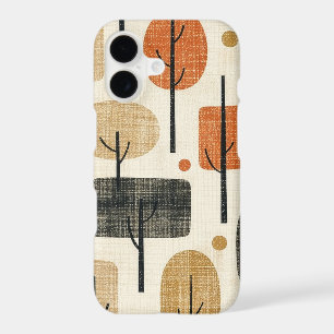 Mid Century Modern Tree Pattern iPhone 17 Case