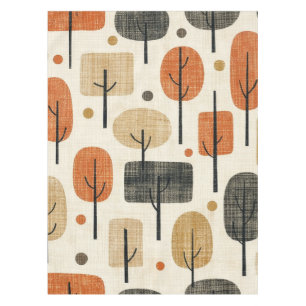 Mid Century Modern Tree Pattern Tablecloth