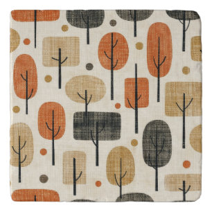 Mid Century Modern Tree Pattern Trivet
