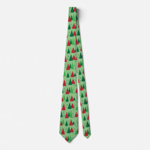 Mid Century Modern Trees Neck Tie