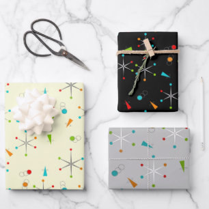 Mid-Century Modern Trio ll Wrapping Paper Sheets
