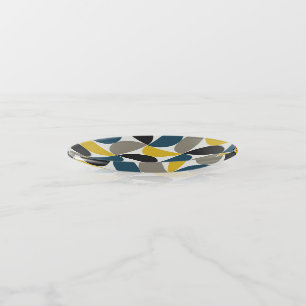 Mid-Century Modern Turmer Gunmetal and blue   Trinket Tray
