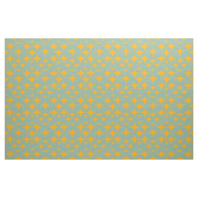 Mid Century Modern Turquoise Diamond  Fabric (Fat Quarter)