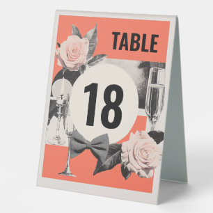 Mid-century Modern Vintage Collage Table Tent