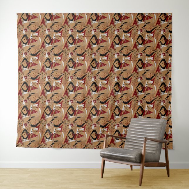 Mid-Century Modern | Vintage Fifties Style Tapestry (In Situ (Horizontal))