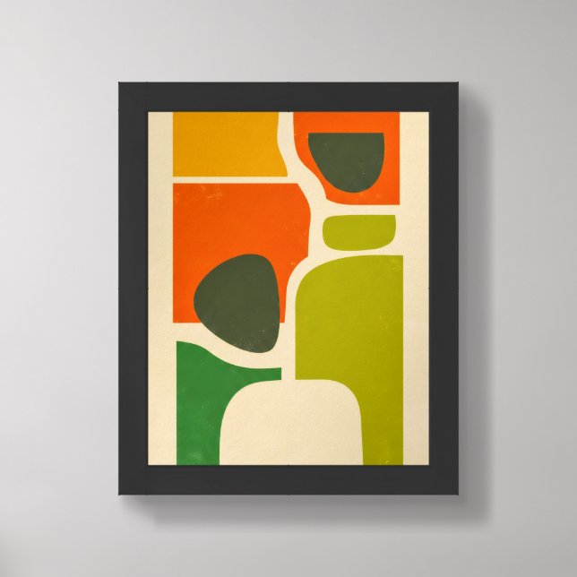 Mid-Century Modern Vintage Poster (Framed Front)
