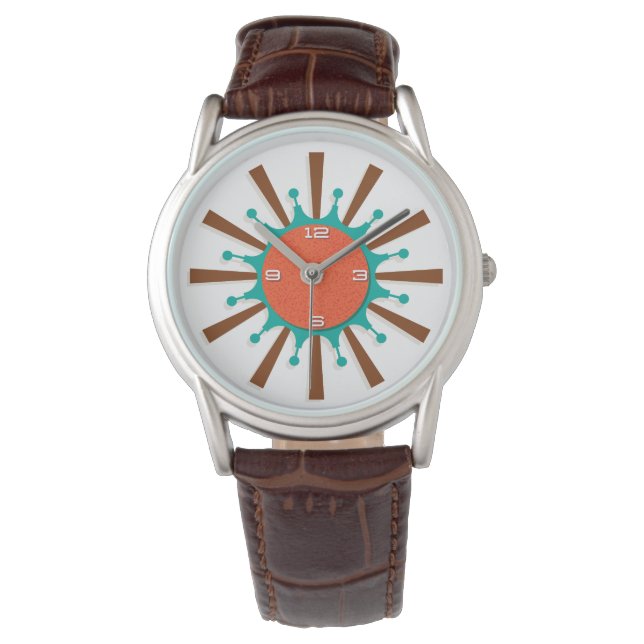 Mid-Century Modern Watch - Graphic Spokes (Front)