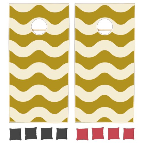Mid-Century Modern Wavy Striped Desert Sage