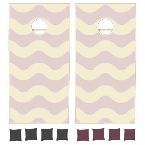 Mid-Century Modern Wavy Striped Lavender Kiss
