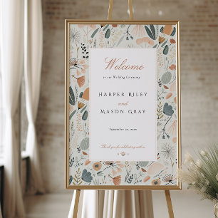 Mid-Century Modern Wedding Welcome Sign