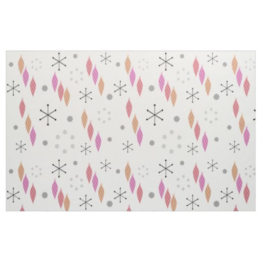Mid Century Modern Winter Fabric