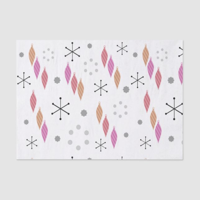 Mid Century Modern Winter Tissue Paper (Front)