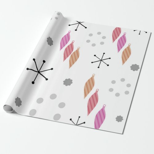 Mid Century Modern Winter Wrapping Paper