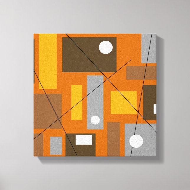 Mid Century Modern Wrapped Canvas Abstract #30 (Front)