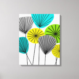 Mid Century Modern Wrapped Canvas Seed Pods 2 Print