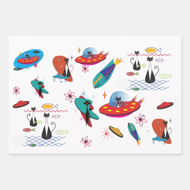 Mid Century Modern Wrapping Paper (Front)