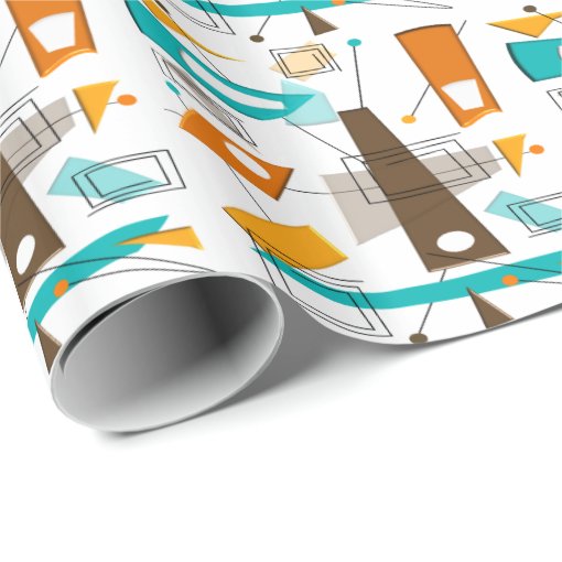 Mid-Century Modern Wrapping Paper #5 | Zazzle