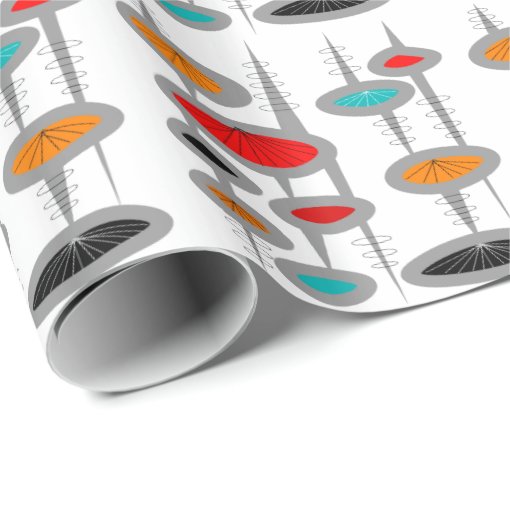 Mid-Century Modern Wrapping Paper #60 | Zazzle