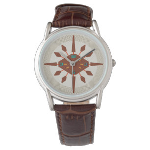 Mid-Century Modern Wrist Watch Diamond Spokes