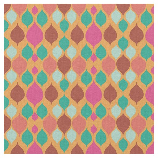 Mid Century Modern Yellow Geometric  Fabric