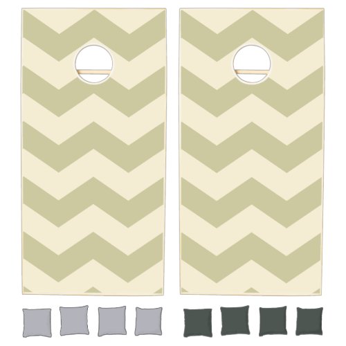 Mid-Century Modern Zigzag Striped Dust Sage