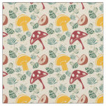 Mid Century Mushroom Pattern  Fabric