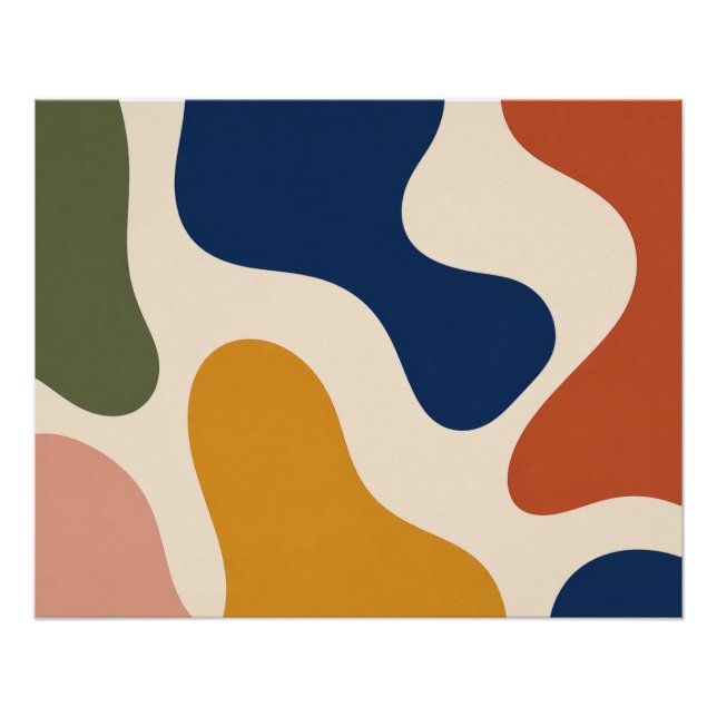 Mid-Century Organic Shapes Poster (Front)