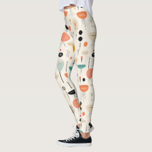 Mid-Century Pattern Leggings