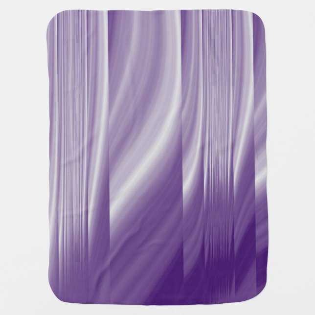 mid century pattern metallic purple lilac lines stroller blanket (Front)