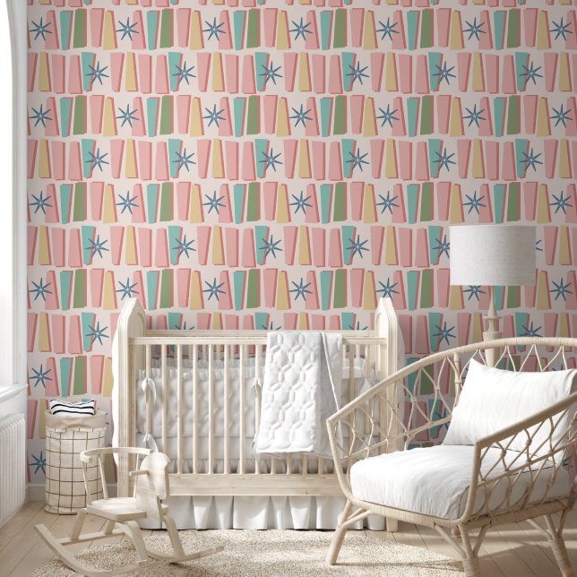 Mid Century Pattern Wallpaper (Kids)