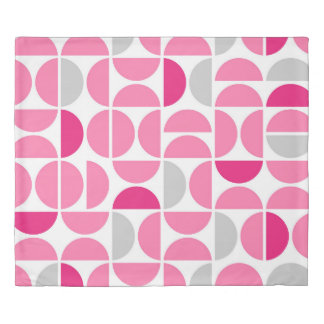 Mid Century Pink Tiles Duvet Cover