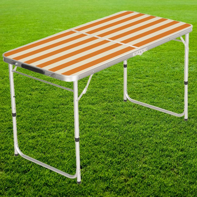 Mid-Century Polo Striping Warm Citrus Tailgate  Beer Pong Table (Creator Uploaded)