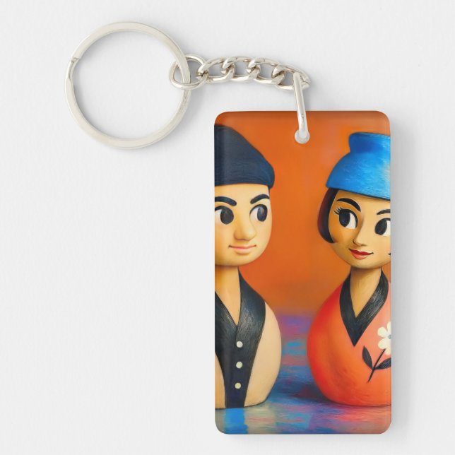 MID-CENTURY POP ART. KEYCHAIN (Front)