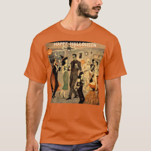 Mid Century Retro 40s Halloween Martini Party T-Shirt
