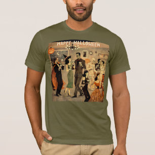 Mid Century Retro 40s Halloween Martini Party T-Shirt